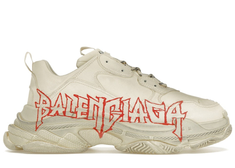 Balenciaga triple s white red best sale