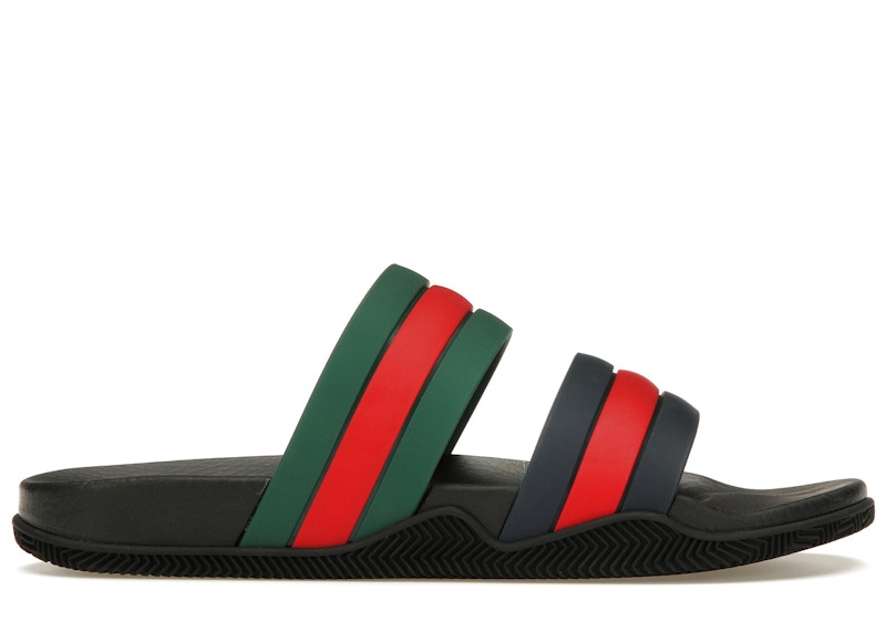 Gucci Agrado Grg Rubber Slide Black Blue Green Red Kicks Machine