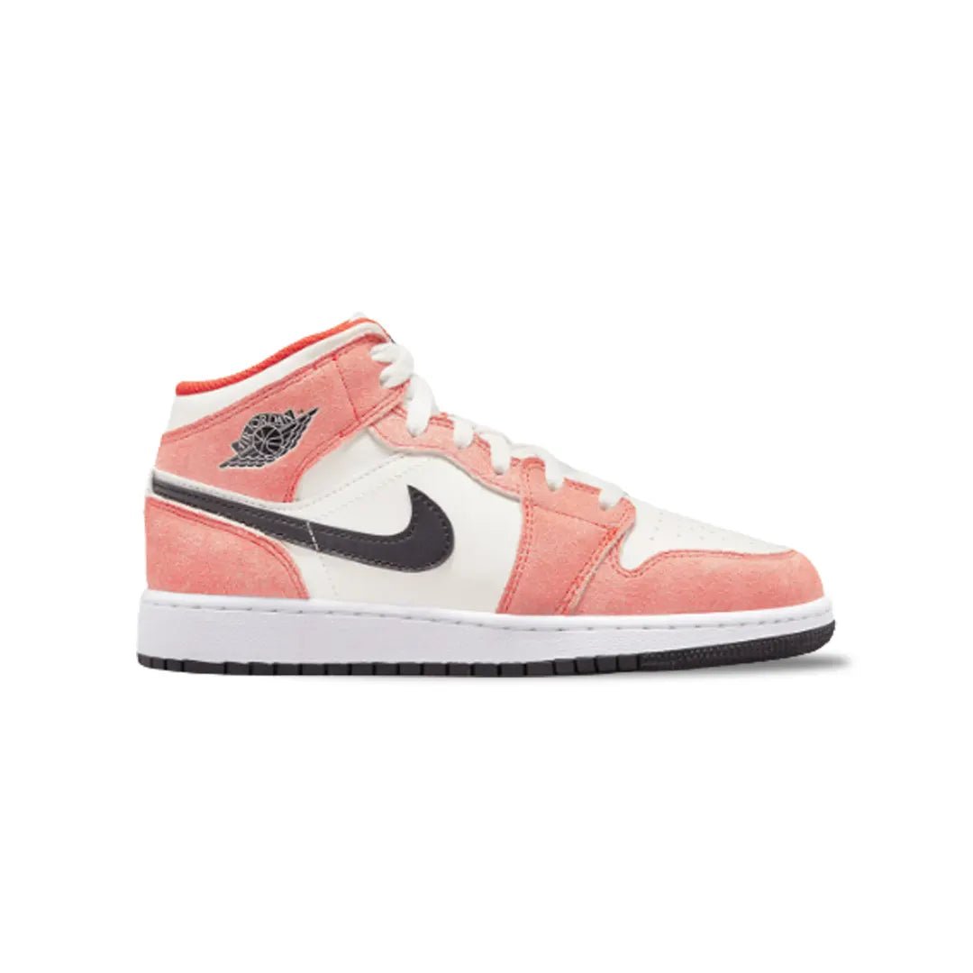 Nike Air Jordan 1 Mid sneakers in orange and black