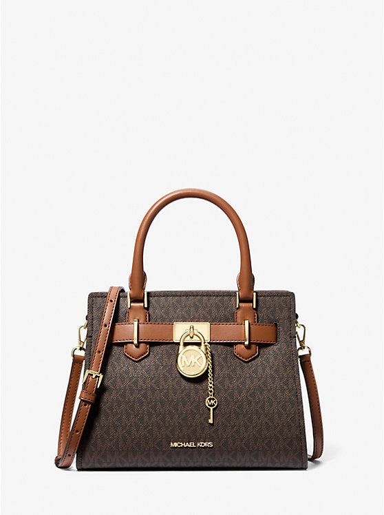 Hamilton Small Logo Satchel Brown