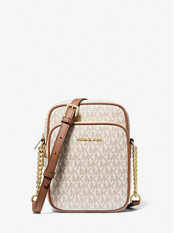 Jet Set Travel Medium Logo Crossbody Bag Vanilla