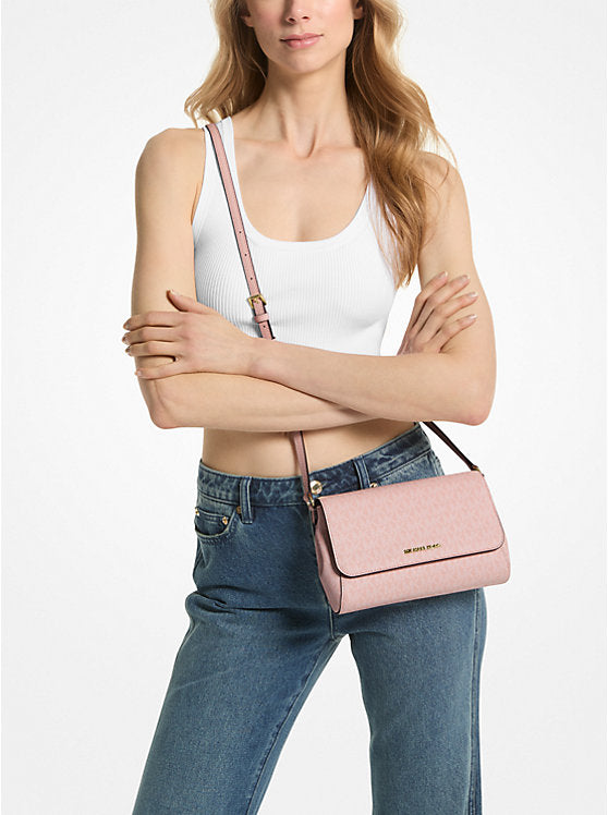 Medium Logo Convertible Crossbody Bag Lt Powder Blush