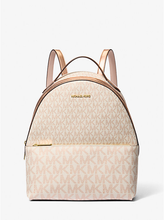 Sheila Medium Two-Tone Signature Logo Backpack 