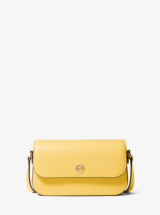 Jet Set Travel Small Pebbled Leather Crossbody Bag Daisy Yellow