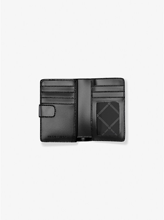 Jet Set Medium Two-Tone Logo Wallet Black Combo