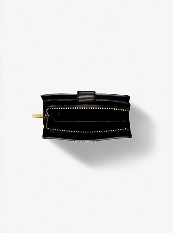 Jet Set Medium Two-Tone Logo Wallet Black Combo