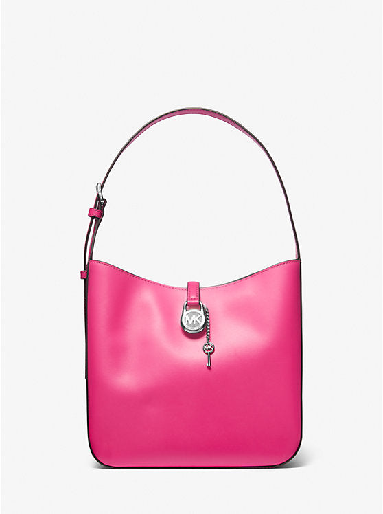 Lyra Small Leather Shoulder Bag Dragonfruit