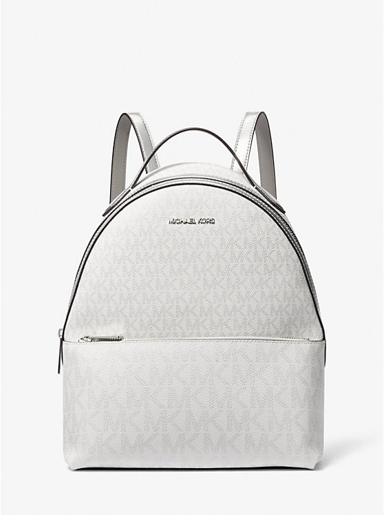 Sheila Medium Logo Backpack Silver