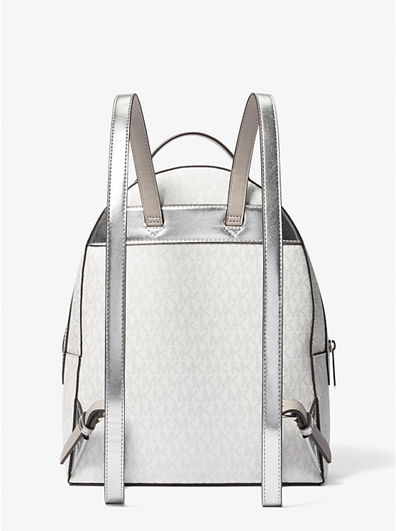 Sheila Medium Logo Backpack Silver