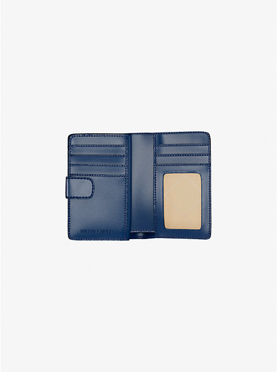 Jet Set Medium Two-Tone Logo Wallet Navy Multi