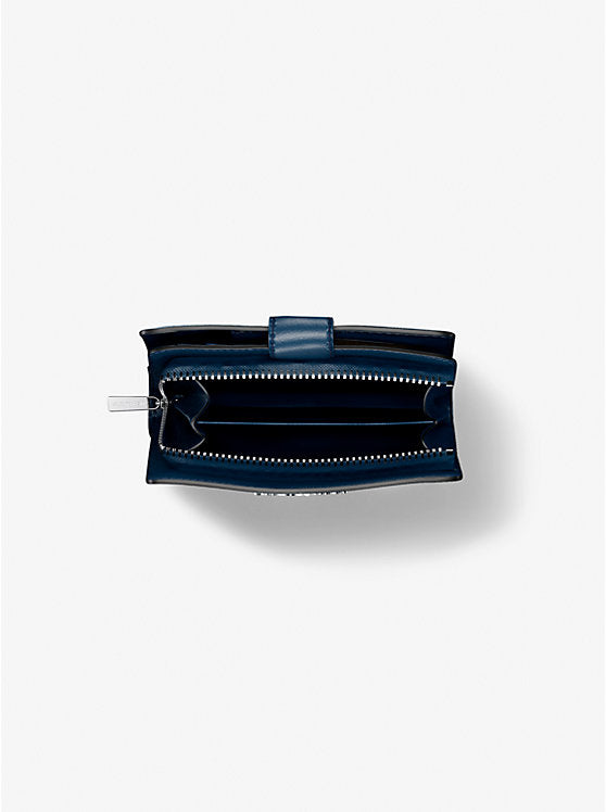 Jet Set Medium Two-Tone Logo Wallet Navy Multi