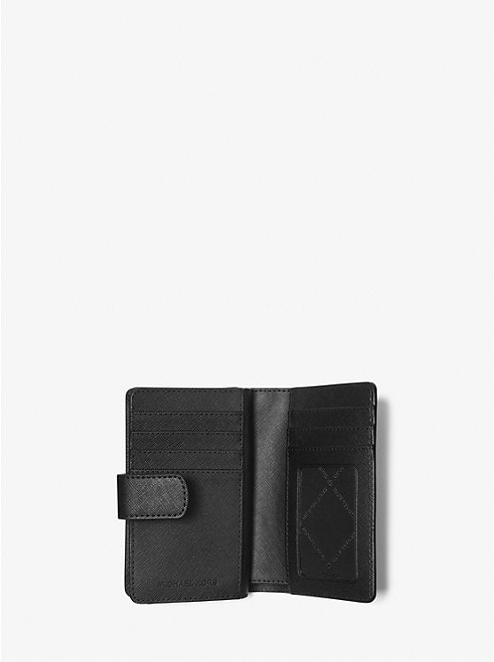 Medium Crossgrain Leather Wallet Black