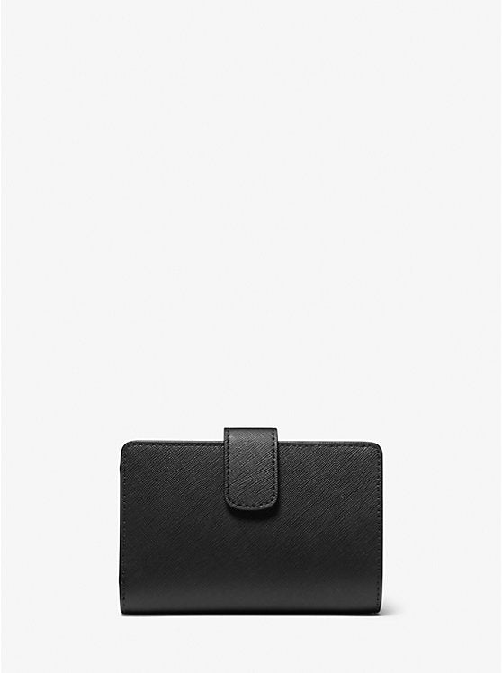 Medium Crossgrain Leather Wallet Black