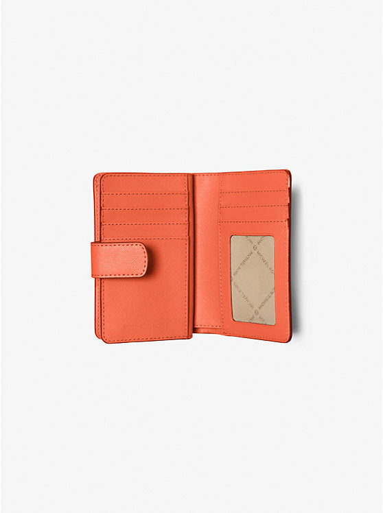 Medium Crossgrain Leather Wallet Red Clay