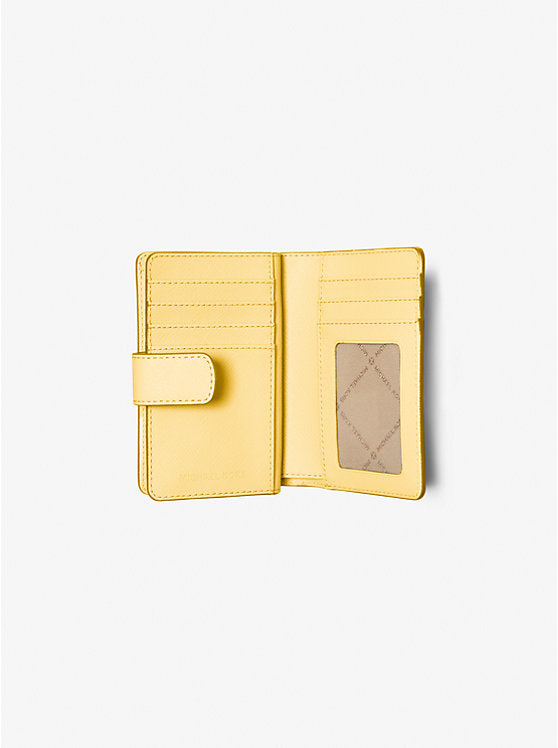 Medium Crossgrain Leather Wallet Daisy Yellow