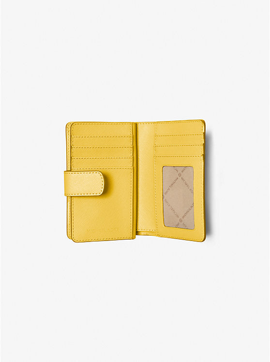 Medium Crossgrain Leather Wallet Golden Yellow