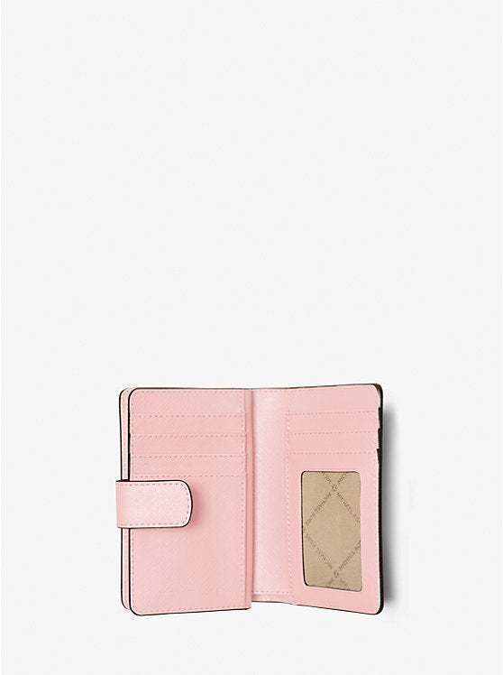 Medium Crossgrain Leather Wallet Powder Blush