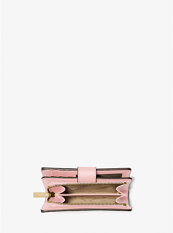 Medium Crossgrain Leather Wallet Powder Blush