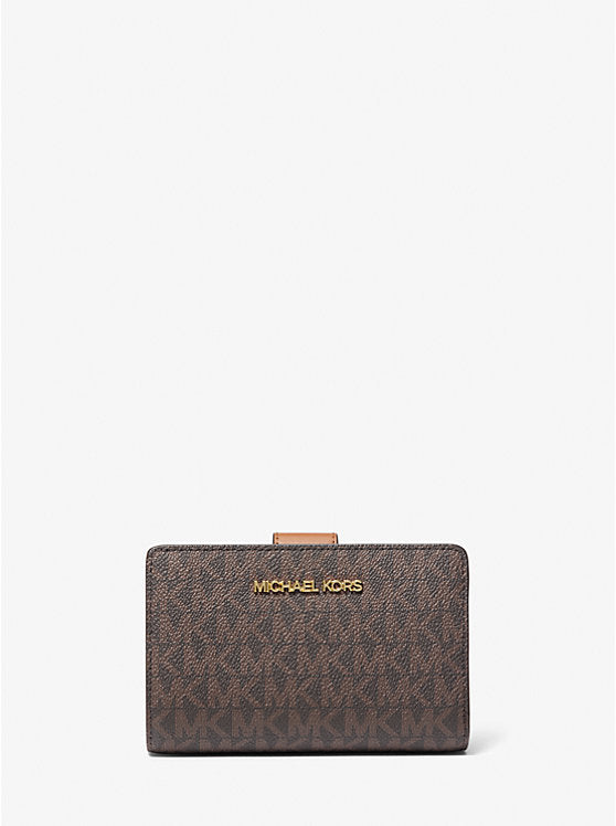 Medium Signature Logo Wallet Brown