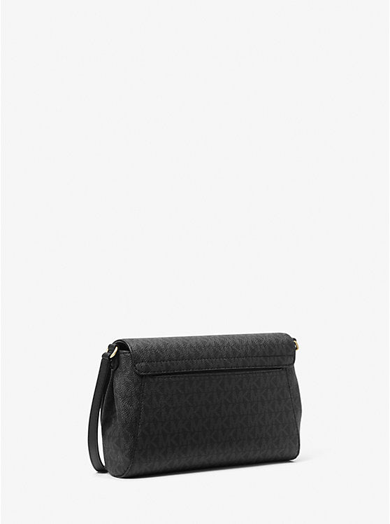 Medium Logo Convertible Crossbody Bag Black