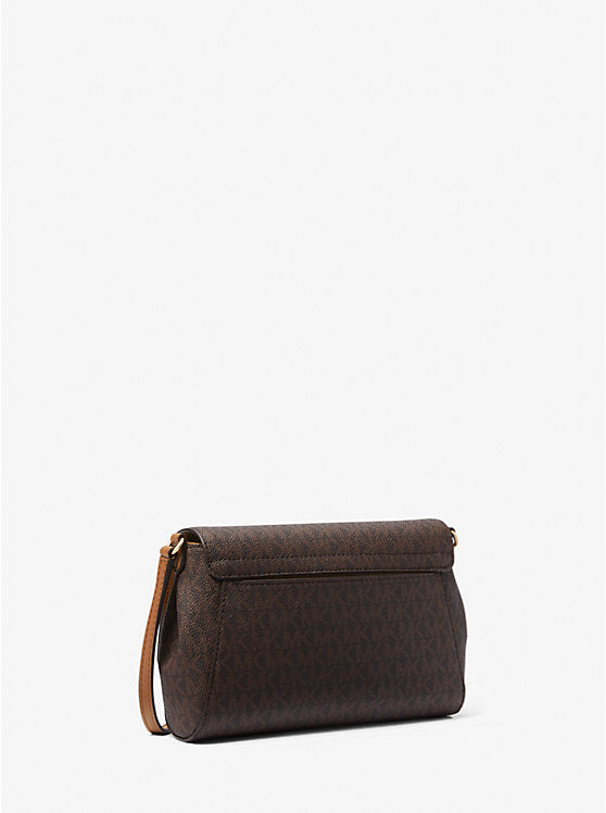 Medium Logo Convertible Crossbody Bag Brown