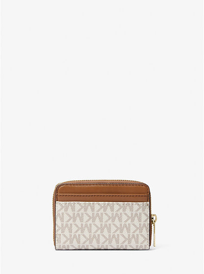 Jet Set Travel Medium Logo Zip-Around Card Case Vanilla