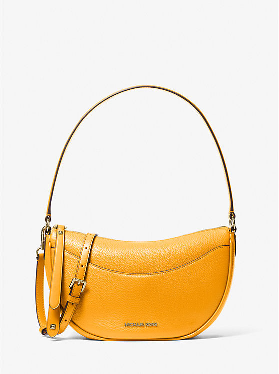 Dover Medium Pebbled Leather Crossbody Bag Golden Rod