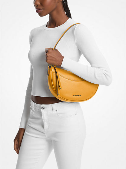 Dover Medium Pebbled Leather Crossbody Bag Golden Rod