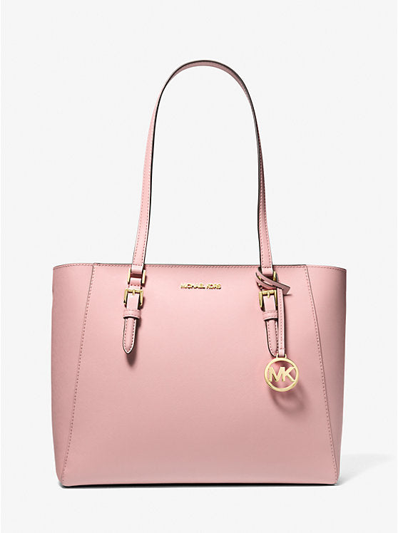 Charlotte Large Saffiano Leather 3-in-1 Tote Bag Powder Blush