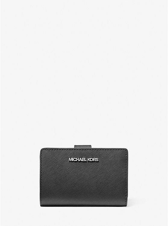 Medium Saffiano Leather Wallet Black