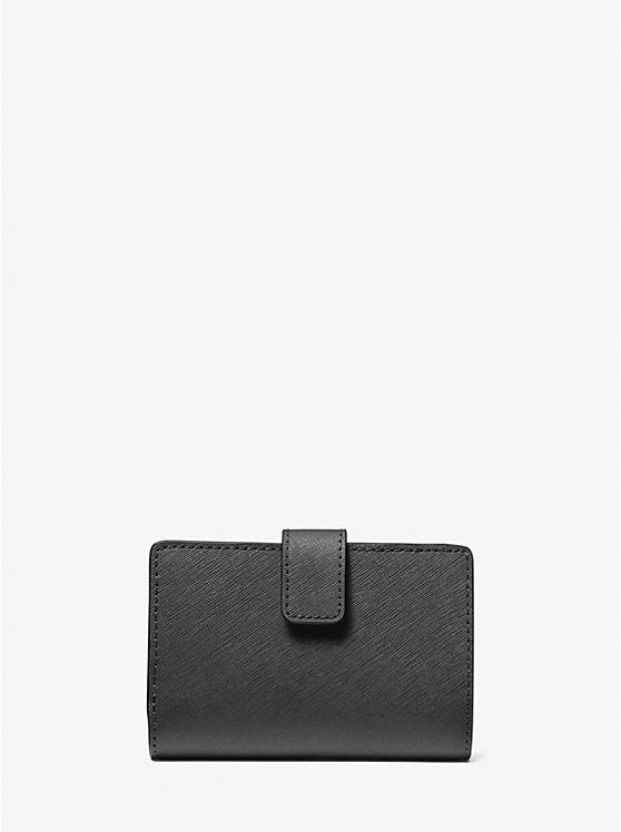 Medium Saffiano Leather Wallet Black