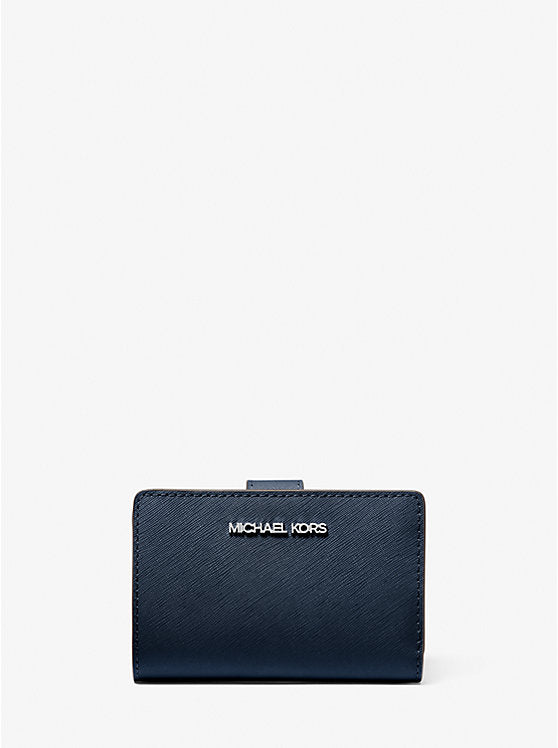 Medium Saffiano Leather Wallet Navy