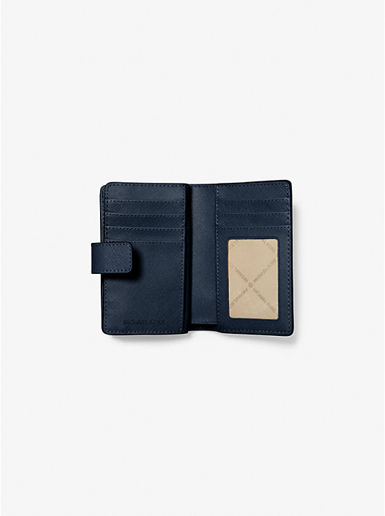 Medium Saffiano Leather Wallet Navy