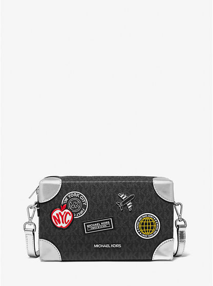 Jeanie Small Embellished Signature Logo Crossbody Bag Black