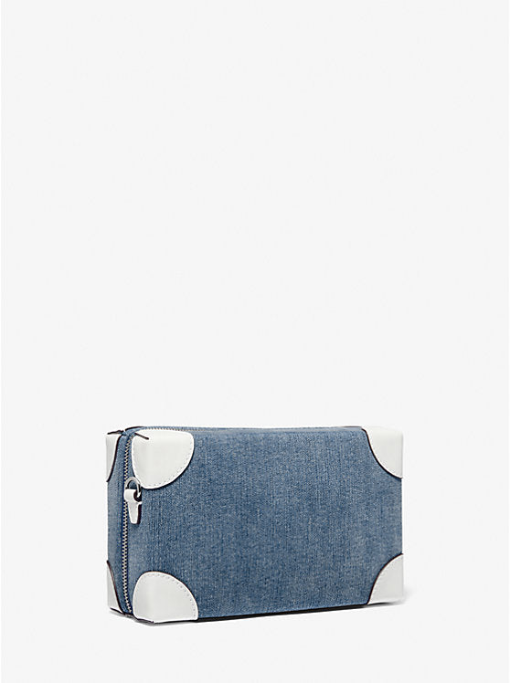 Jeanie Small Embellished Denim Crossbody Bag Denim