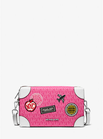 Jeanie Small Embellished Signature Logo Crossbody Bag Dragonfruit