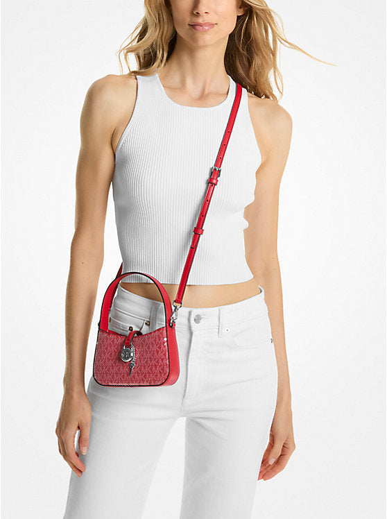 Lyra Extra-Small Signature Logo Crossbody Bag Bright Red