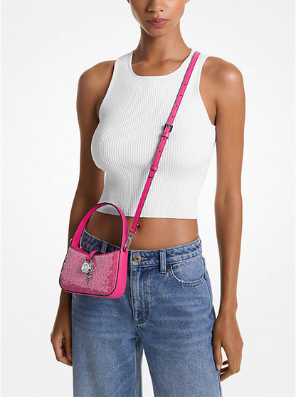 Lyra Extra-Small Signature Logo Crossbody Bag Dragonfruit