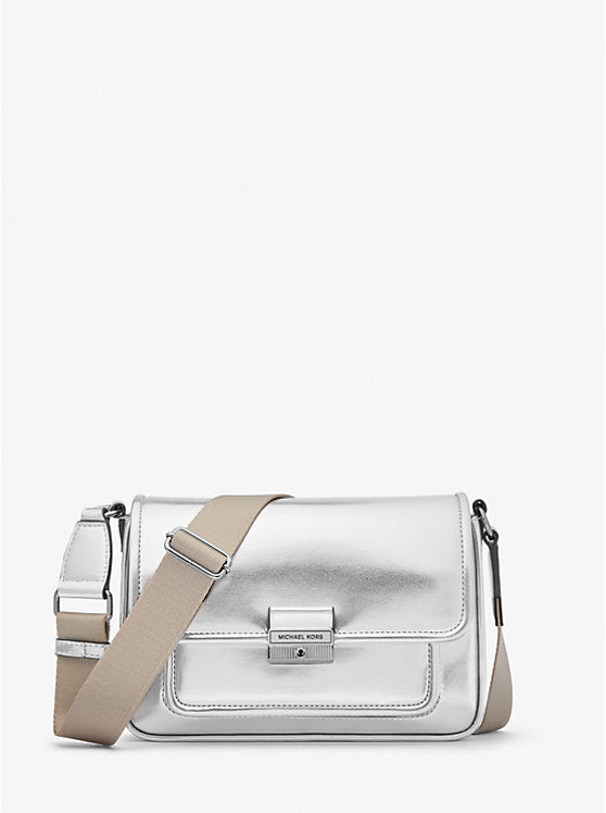 Bradshaw Medium Metallic Messenger Bag Silver