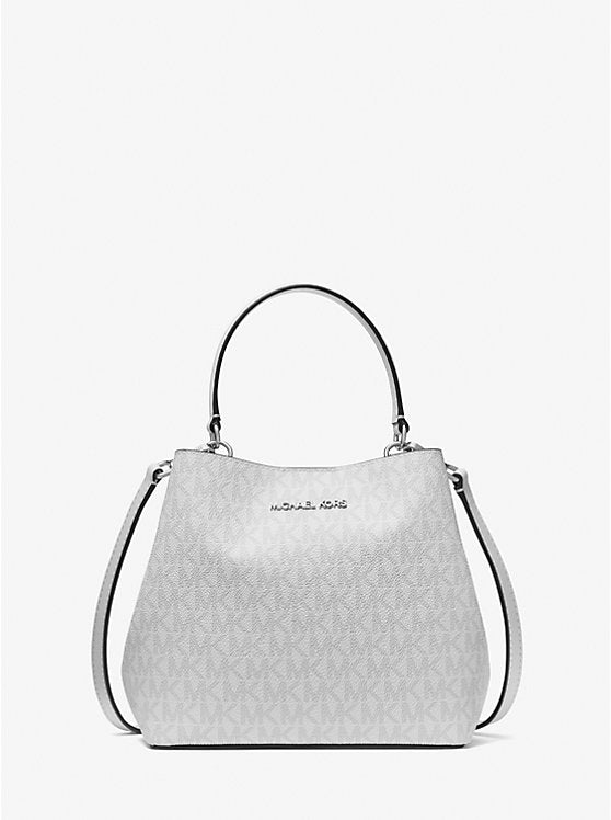 Pratt Small Signature Logo Shoulder Bag Optic White