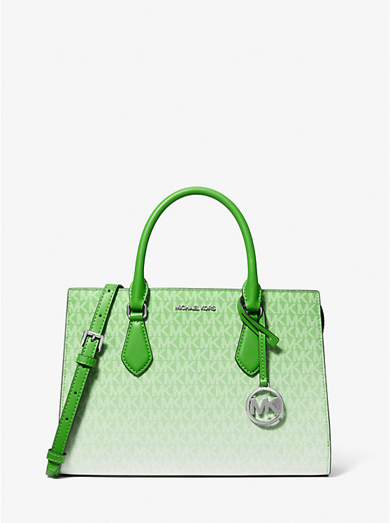 Sheila Medium Ombre Signature Logo Satchel Jungle