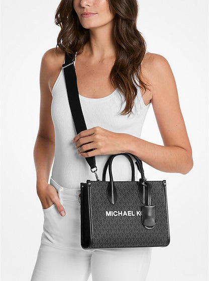 Mirella Small Signature Logo Crossbody Bag Black