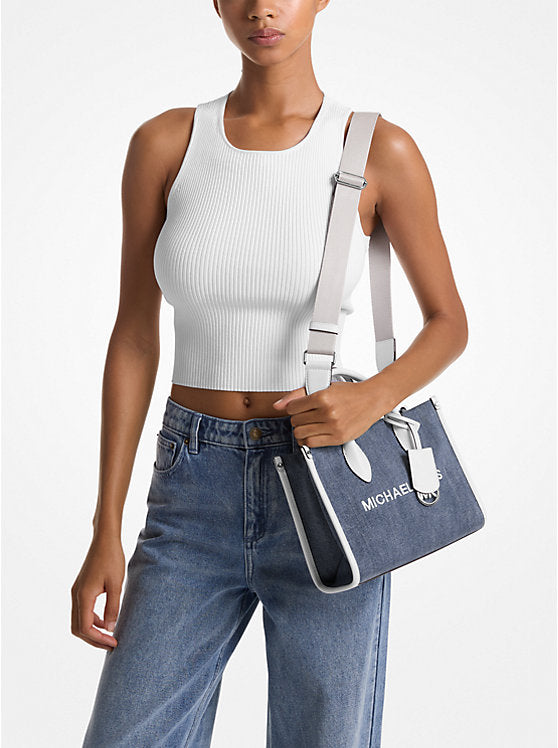 Mirella Small Denim Crossbody Bag Denim