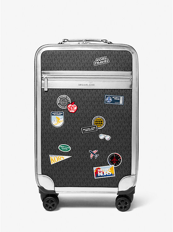 Small Embellished Signature Logo Suitcase Black