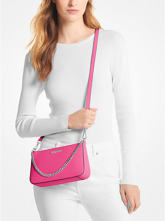 Jet Set Medium Saffiano Leather Crossbody Bag Dragonfruit