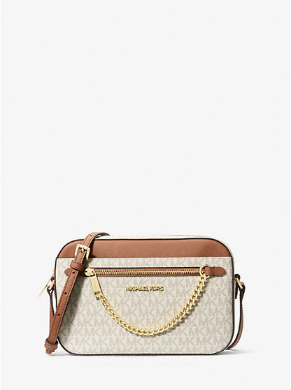 Jet Set Large Logo Crossbody Bag Vanilla