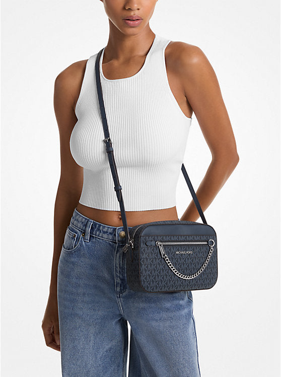 Jet Set Large Logo Crossbody Bag Admiral