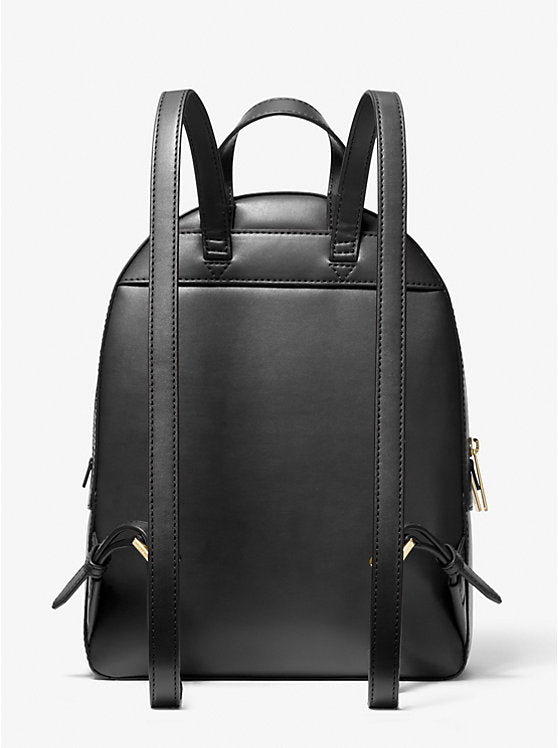 Jaycee Medium Pebbled Leather Backpack Black