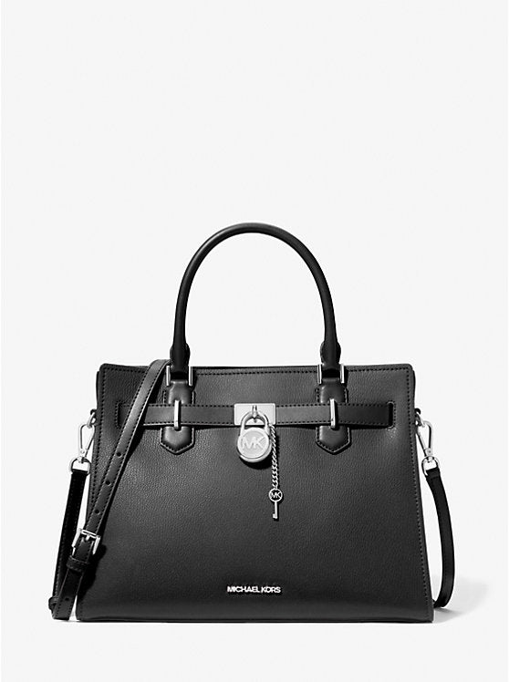 Hamilton Medium Leather Satchel Black