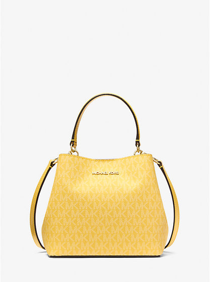 Pratt Small Signature Logo Shoulder Bag Daisy Yellow